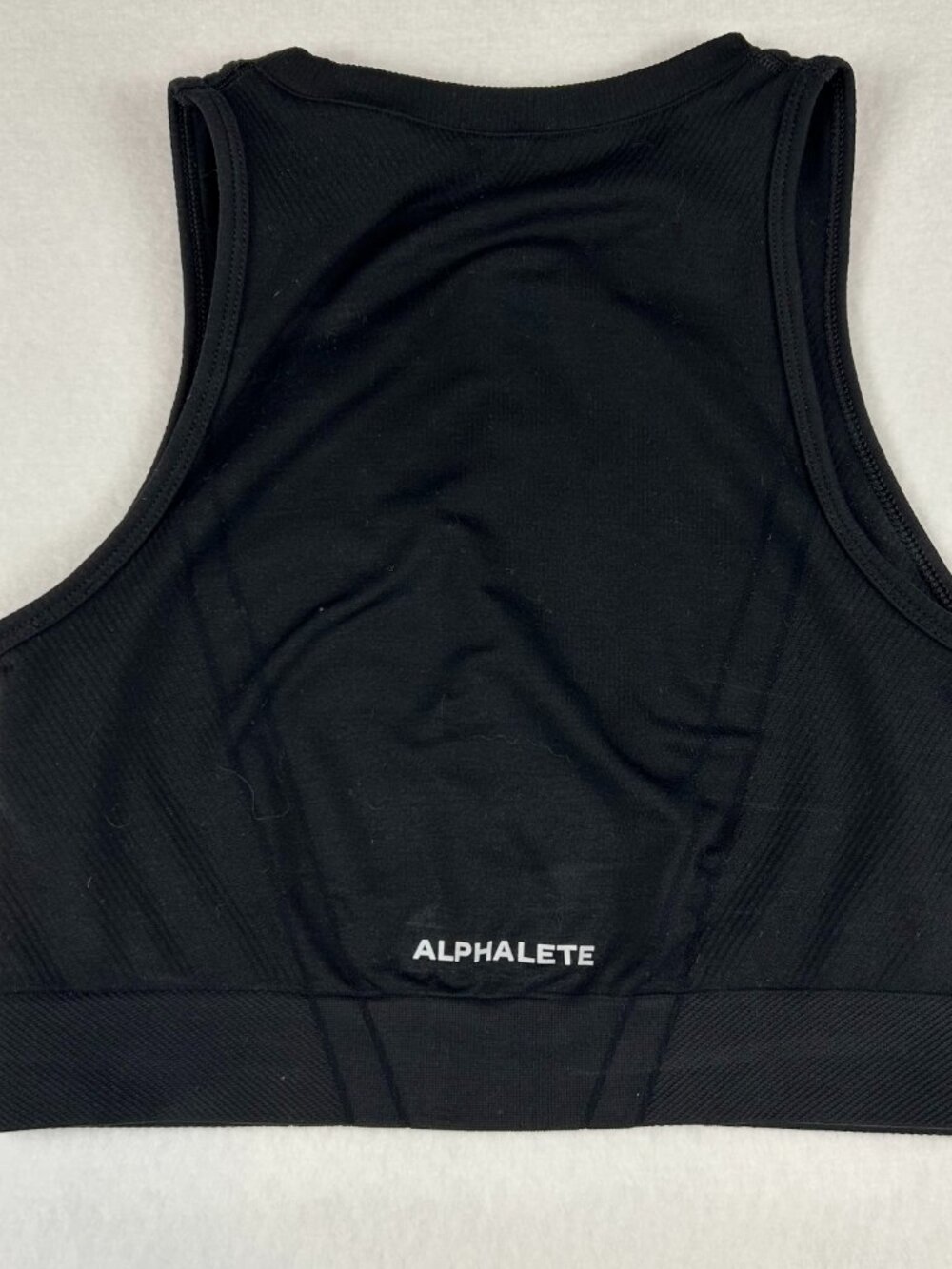 Alphalete | Stratus Crop Tank Black Sports Bra, High Neck, size S - Picture 7 of 10